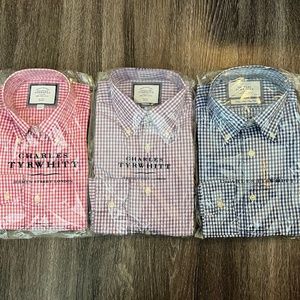 3 NWT Charles Tyrwhitt 15.5 Long Sleeve Button Downs